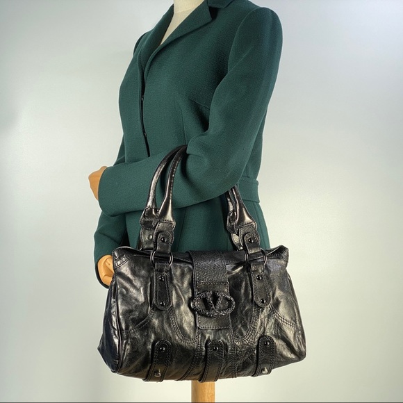 Authentic Valentino Metallic Catch Satchel - Picture 1 of 14